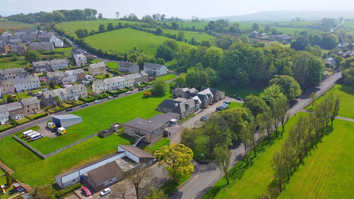 Victoria Hospital, Rothesay, Bute - aerial view