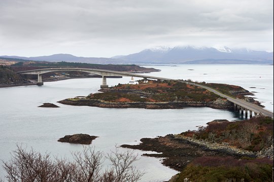 aerial view of Skye Bridge