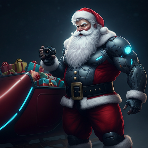 Santa looking like a robot