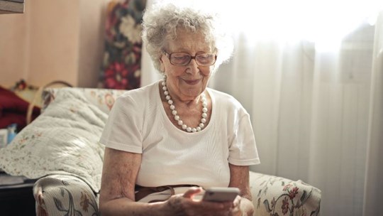 Woman Looking At Phone